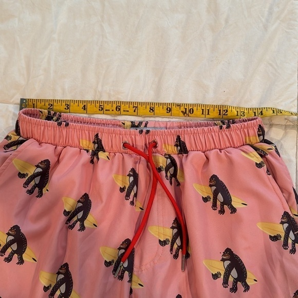 Mosmann 🔥sale🔥⭐️pink swim trunks with gorillas and surfboards - Picture 8 of 9